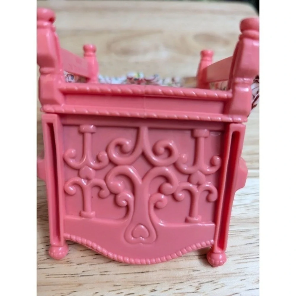 Fisher Price Loving Dollhouse pink yellow chair plastic fabric replacement 3 in